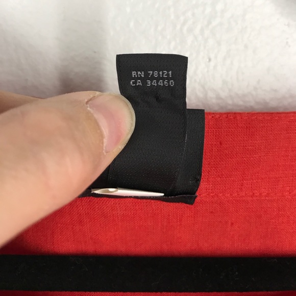 Eileen Fisher red orange linen blouse size XS - Picture 5 of 6